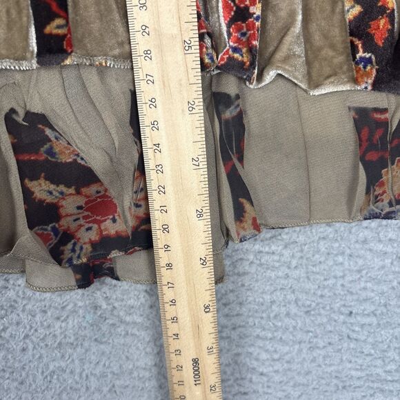 One World Live And Let Live Womens Boho Cardigan Size M Brown Gold Long Sleeve - Picture 4 of 6